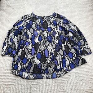 Investments II Blouse Womens 3X Top Snakeskin Animal Night Out Statement Date